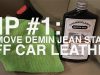 How To Remove Denim Jean Rub Stains Off Light Car Leather Interior